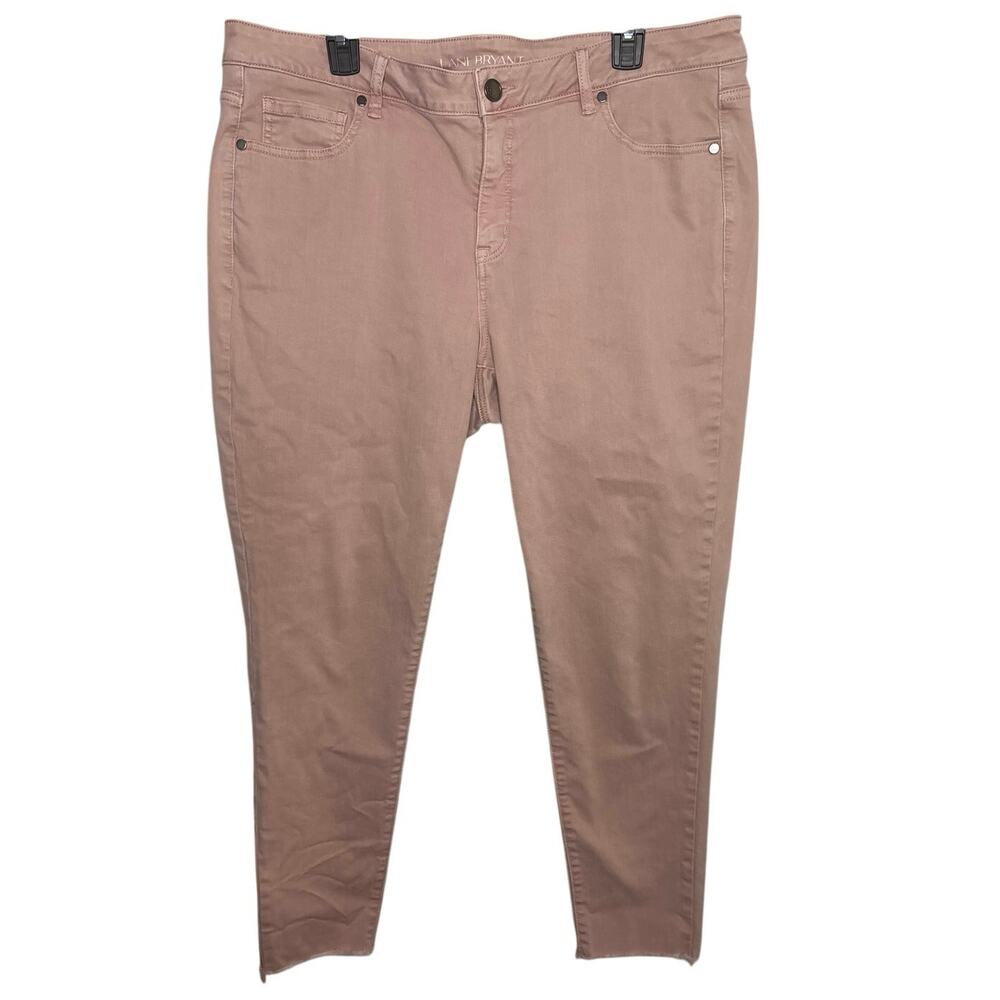 Lane Bryant Women’s Super Stretch Ankle Blush Pink Denim, size 18